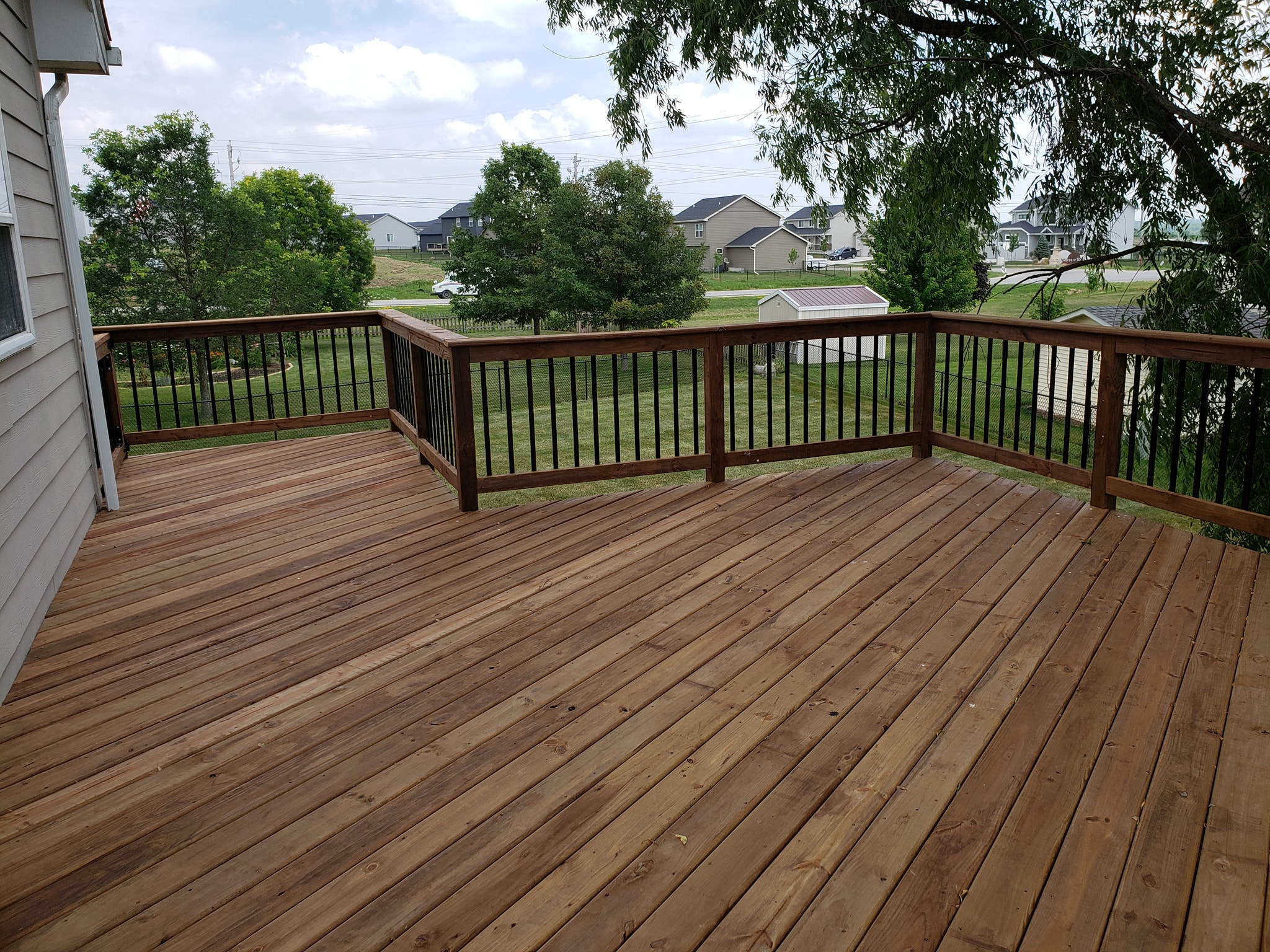 Diagonal Decking Large Multi Level Retaining Wall by Norwalk Seasonal - Des Moines, Iowa