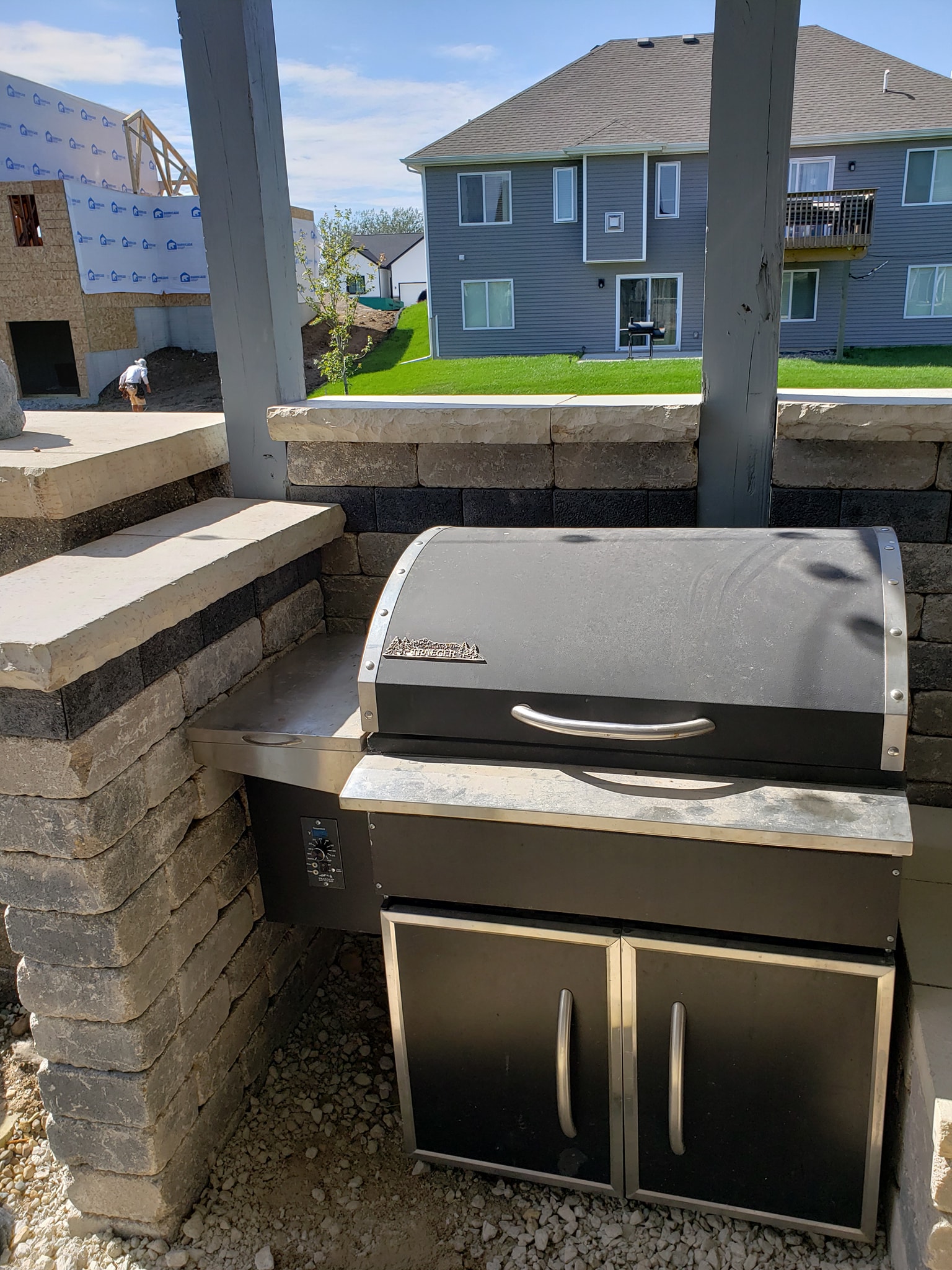 Elegant Custom Grill Surround Norwalk Seasonal Services