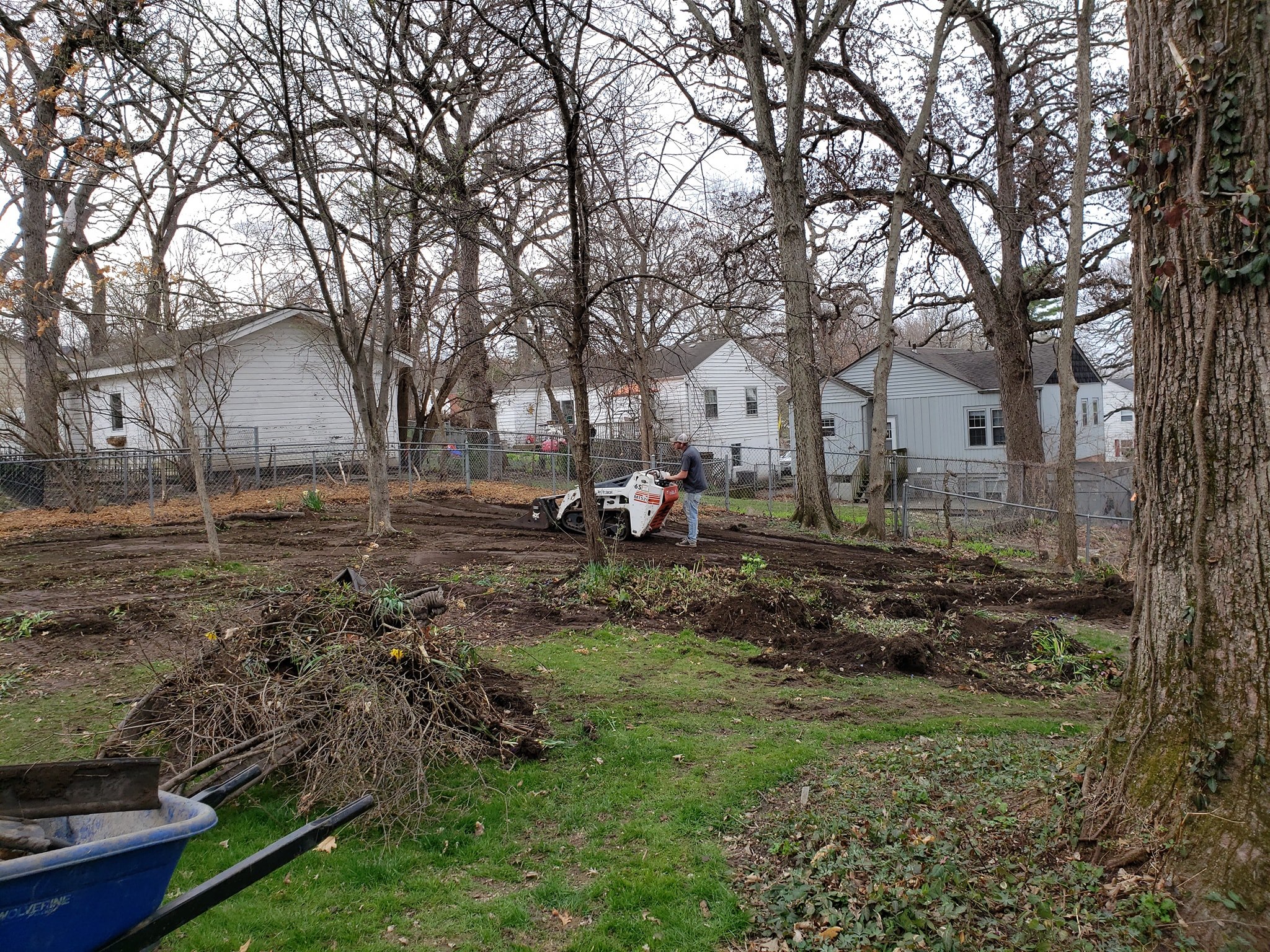 In Progress Large Backyard Makeover by Norwalk Seasonal - Des Moines, Iowa