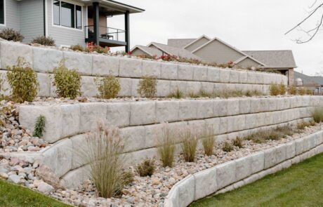 Three Level Stone Retaining Wall Norwalk Seasonal - Des Moines, Iowa